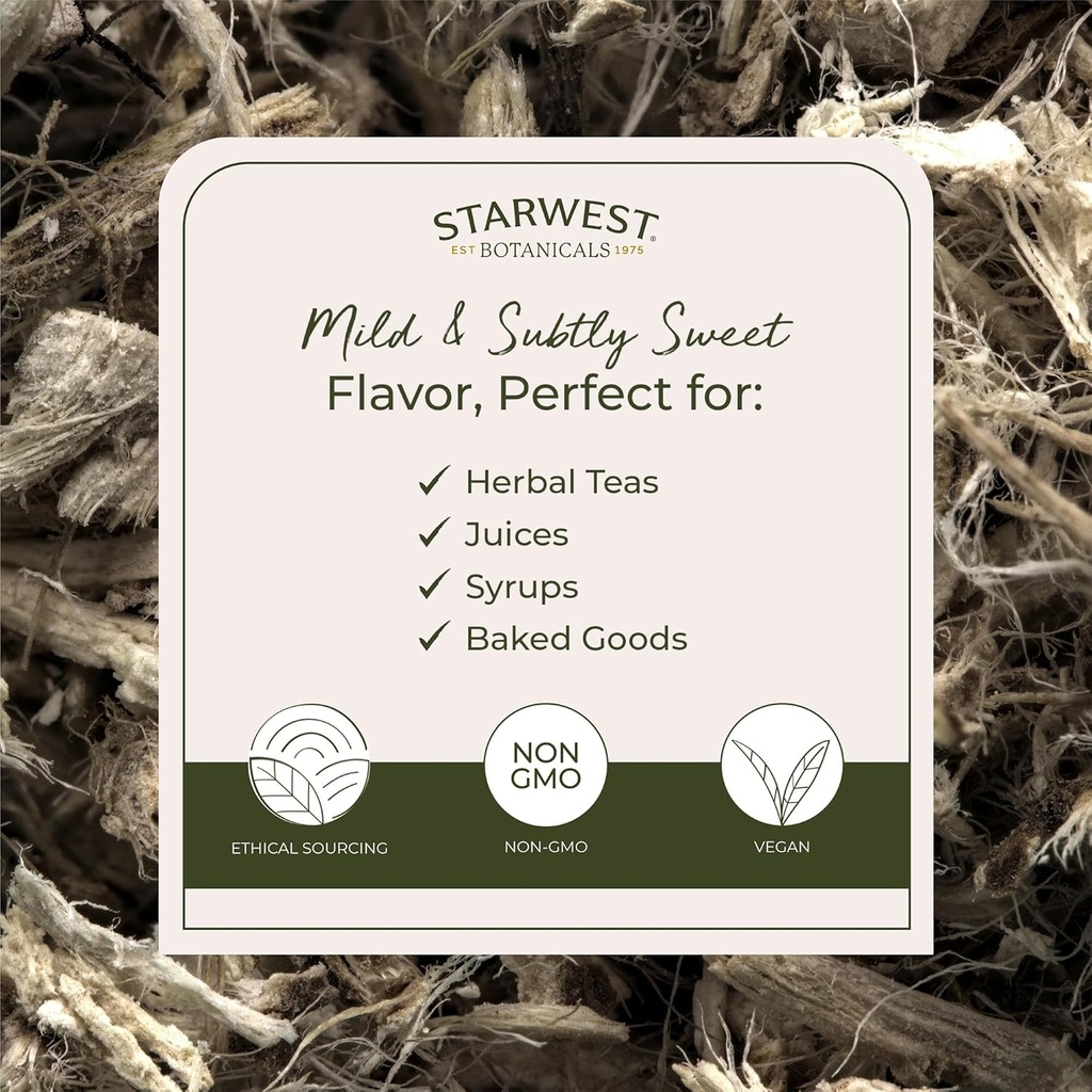 Starwest Botanicals Organic Marshmallow Root - Dried Herb for Tea, Loose Leaf Root Herb, Cut & Sifted, Certified Kosher, Non-GMO - Bulk 1 lb Bag 4