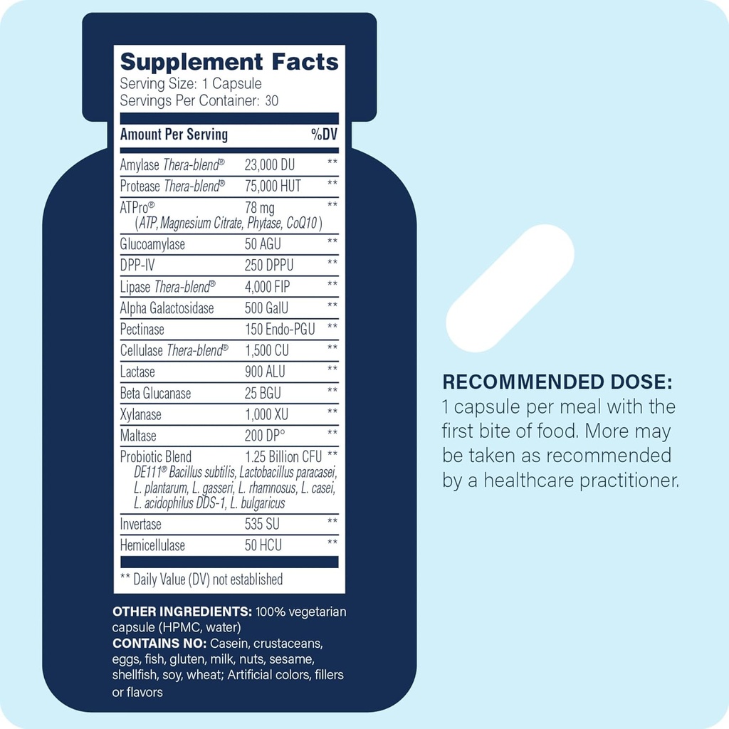 Enzyme Science Critical Digestion - Digestive enzymes for Women and for Men with probiotics - High Potency Support for Digestion - Digestive Health – Enzimas digestivas y probioticos - 30 Capsules 3