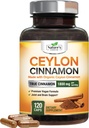 Ceylon Cinnamon Capsules 1800mg - Certified Organic Cinnamon, Bottled in USA, & Pure Extra Strength Ceylon Cinnamon Supplement, Antioxidant Pills, Non-GMO & Gluten Free, Sugar Free - 120 Capsules 2