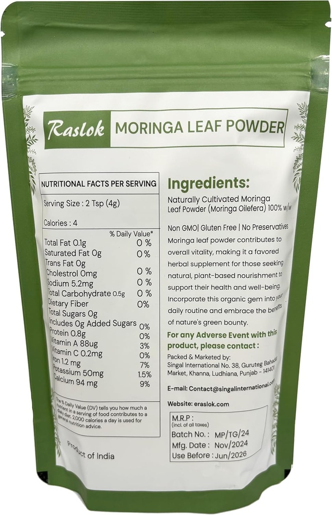 Moringa Powder | 100% Pure Moringa Leaf NO Stems | Moringa Olifera Powder (8 Oz) 3