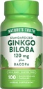 Nature's Truth Ginkgo Biloba 120mg | Plus Bacopa | 100 Quick Release Capsules | Standardized Extract | Non-GMO and Gluten Free Supplement 2