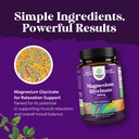 Pure Magnesium Glycinate Supplement 400mg Per Serving - Vegan High Absorption Chelated Magnesium Capsules for Women & Men with Elemental 400mg for Mood Sleep and Relaxation Support - 120 Count 6