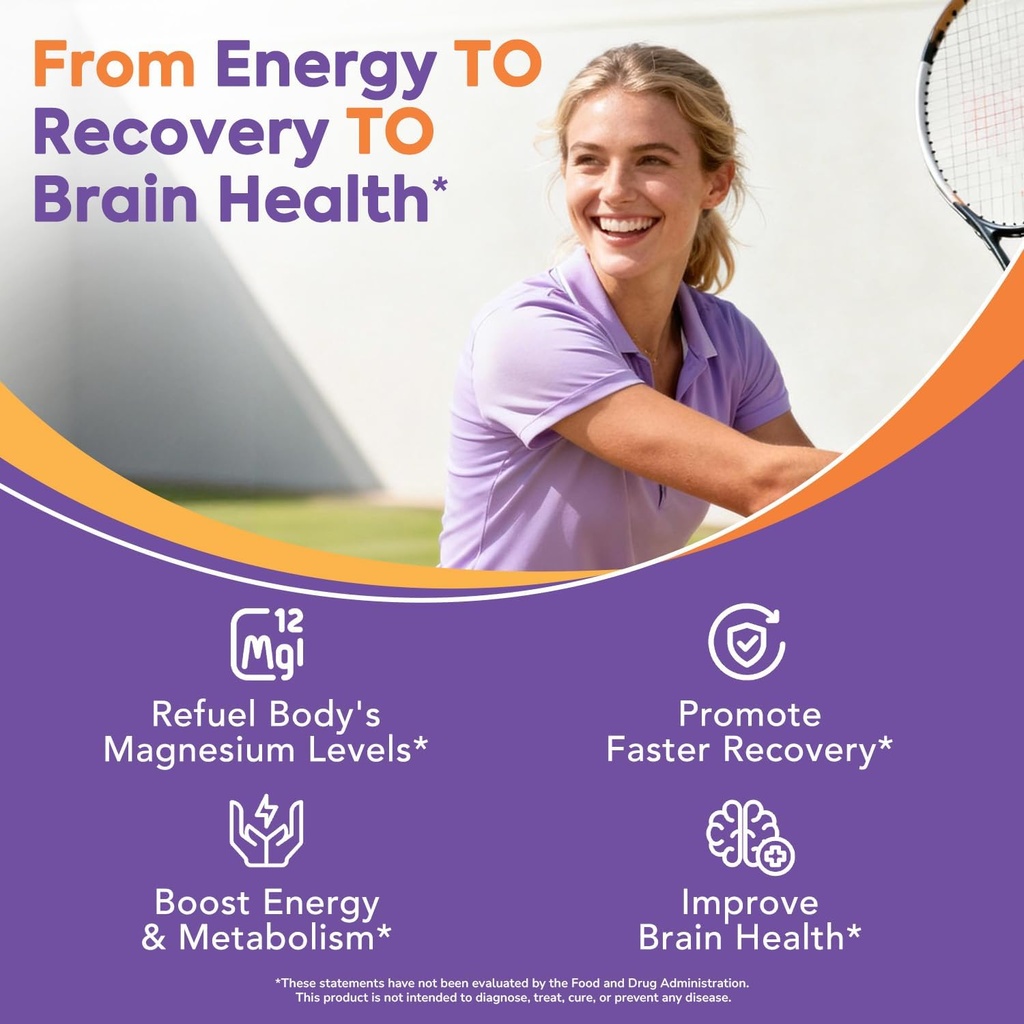 Magnesium Malate Capsules 410mg, Magnesium Supplement, Chelated, High Absorption, Energy Production & Contraction Support, Mineral for Children, Teenagers, and Adults, 90 Vegan Capsules 5