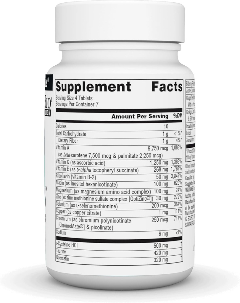 Source Naturals Visual Eyes Dietary Supplement - Multi-Nutrient Complex with Bilberry Extract, Lipoic Acid and Lutein - 30 Tablets 3