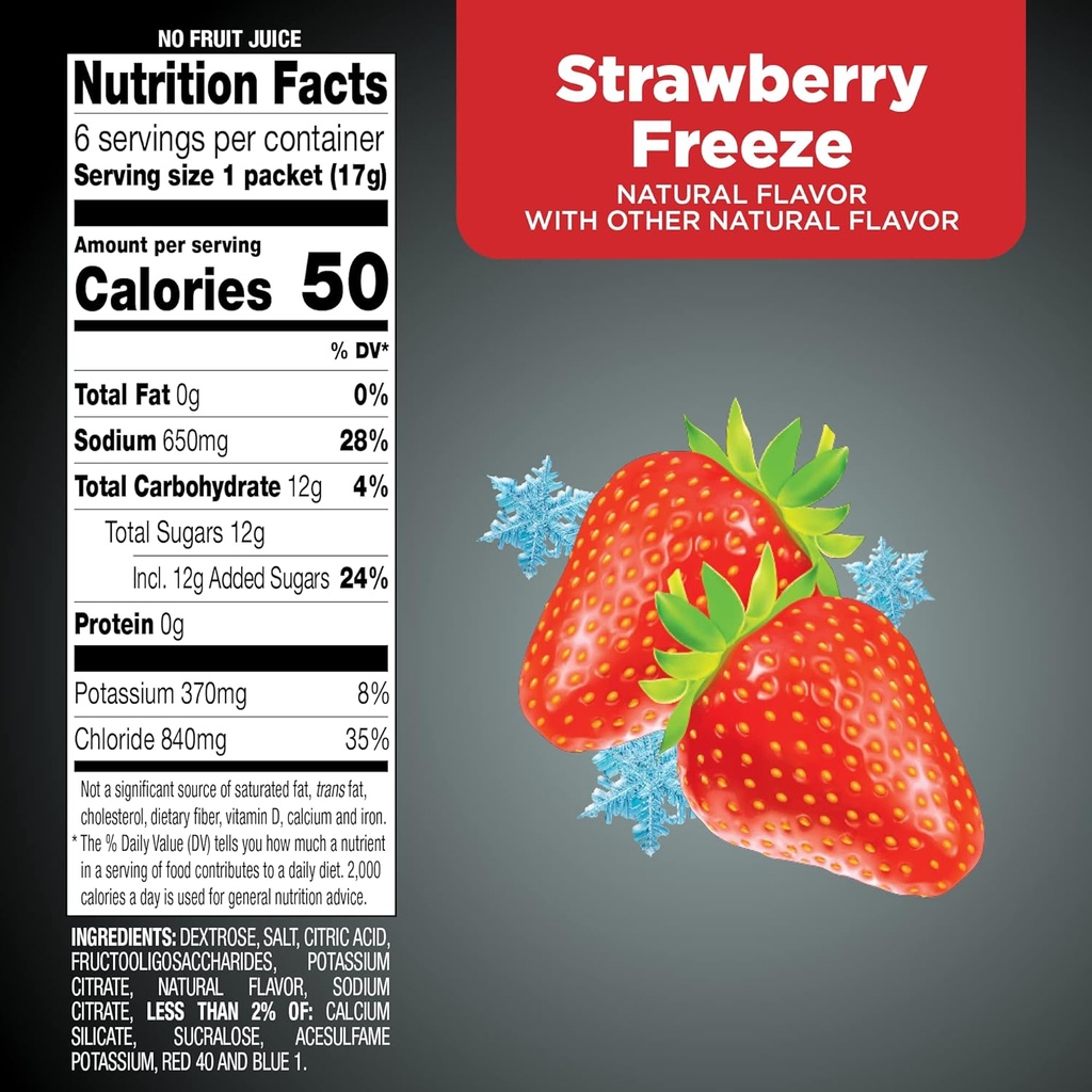 Basic Care Advantage Care Electrolyte Powder Packets for Rehydration, Strawberry Freeze, 3.60 Ounce (Pack of 1) 6