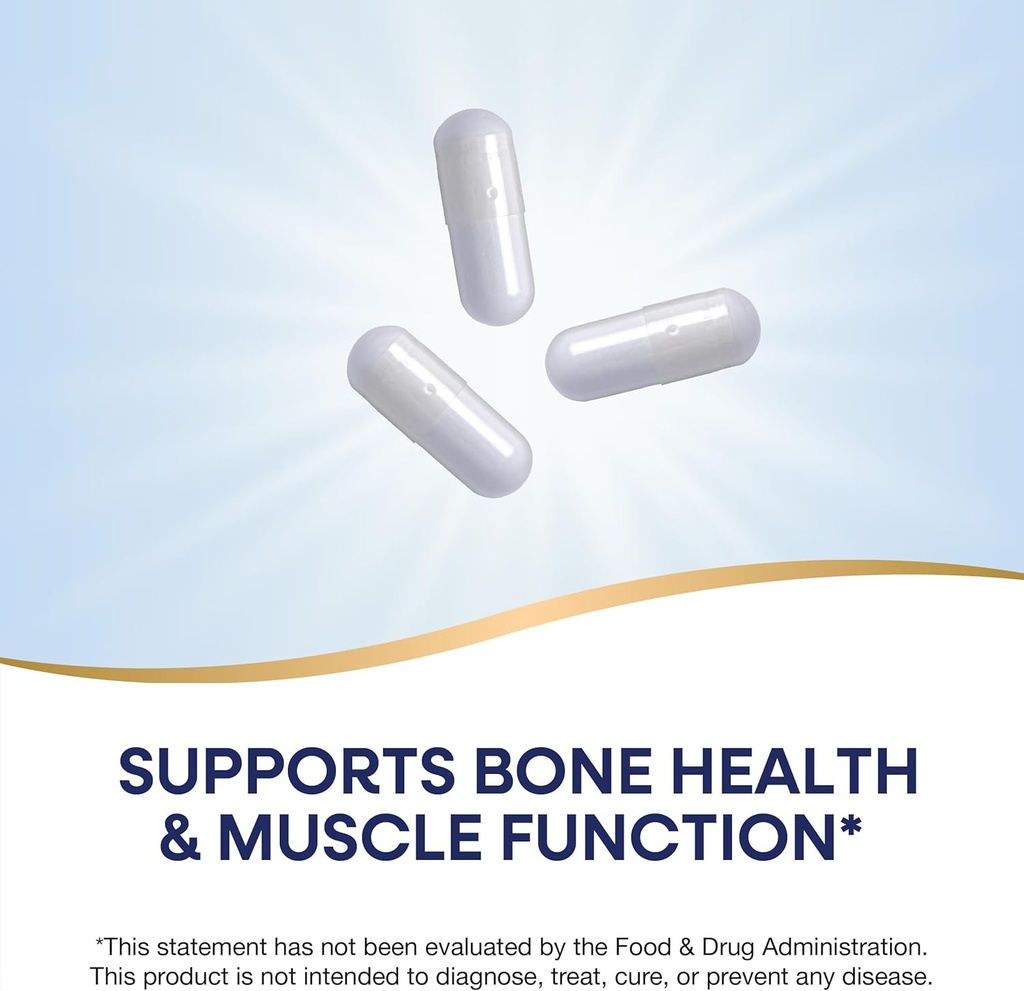 Nature's Way Calcium & Magnesium Mineral Complex, Supports Bone Health & Muscle Function,* 750 mg per 3-Capsule Serving, 100 Capsules (Packaging May Vary) 4