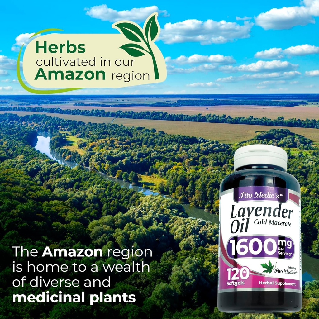 FITO MEDIC'S Lab | Lavender Pills |120 Soft gels | 1600 mg | Better Absorption | Lavender Extract | Lavanda | Lavender | Lavender Capsules, Lavender Oil 4