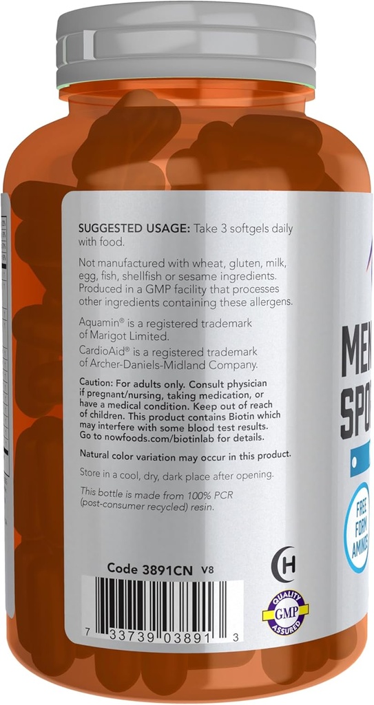 NOW Foods Sports Nutrition, Men's Extreme Sports Multi with Free-Form Amino Acids, ZMA®, Tribulus, MCT Oil, and Herbal Extracts, 180 Softgels 5