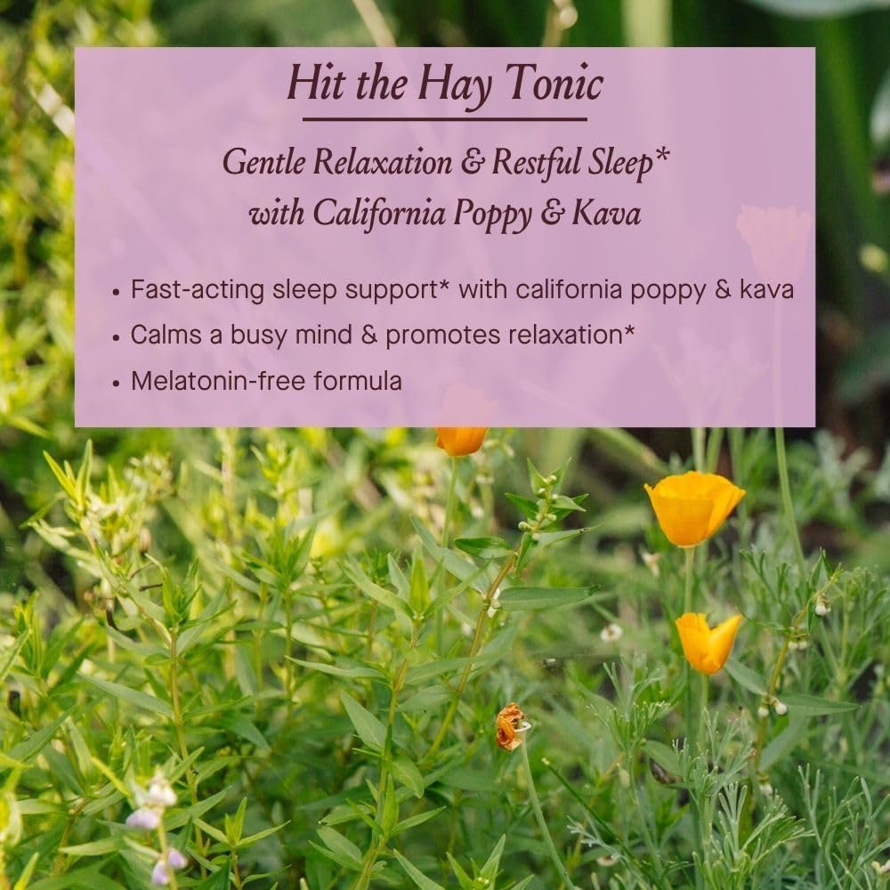 Urban Moonshine Hit The Hay - Fast Acting Sleep Support* with California Poppy & Kava - Supports Relaxation* - Intended for Short-Term Use - Gluten Free Herbal Supplement - 2 Fl Oz 3