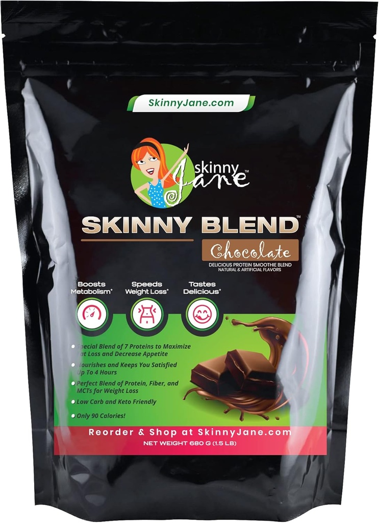 Skinny Blend - Best Tasting High Protein Shake for Women - Satisfying Low Carb Meal Replacement - Keto-Friendly Breakfast or Snack - Healthy Smoothie - 30 Delicious Shakes - Chocolate 3
