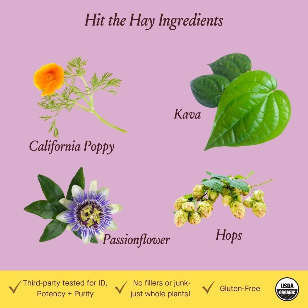 Urban Moonshine Hit The Hay - Fast Acting Sleep Support* with California Poppy & Kava - Supports Relaxation* - Intended for Short-Term Use - Gluten Free Herbal Supplement - 2 Fl Oz 5