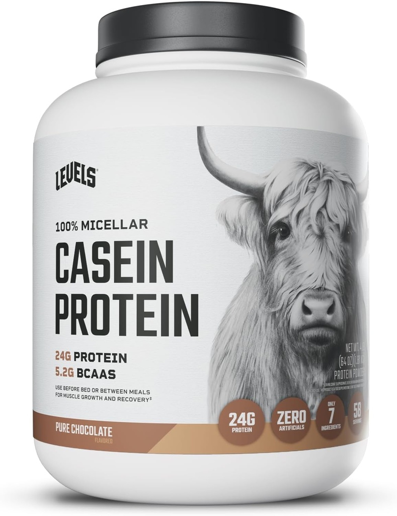 Levels 100% Micellar Casein Protein, Hormone Free, Chocolate, 4LB 2