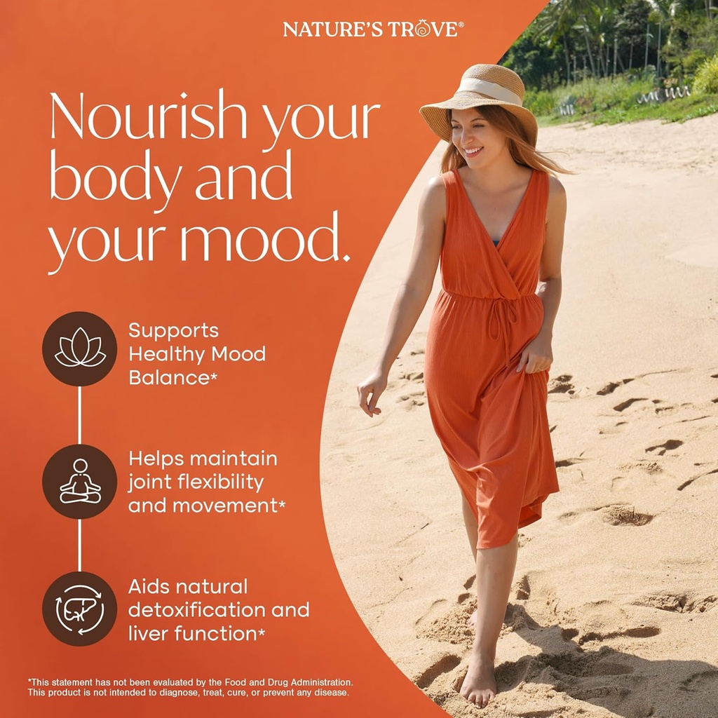 Nature's Trove SAM-e 400mg 60 Enteric Coated Caplets. Vegan, Kosher, Non-GMO Project Verified, Soy Free, Gluten Free - Cold Form Blister Packed. 4