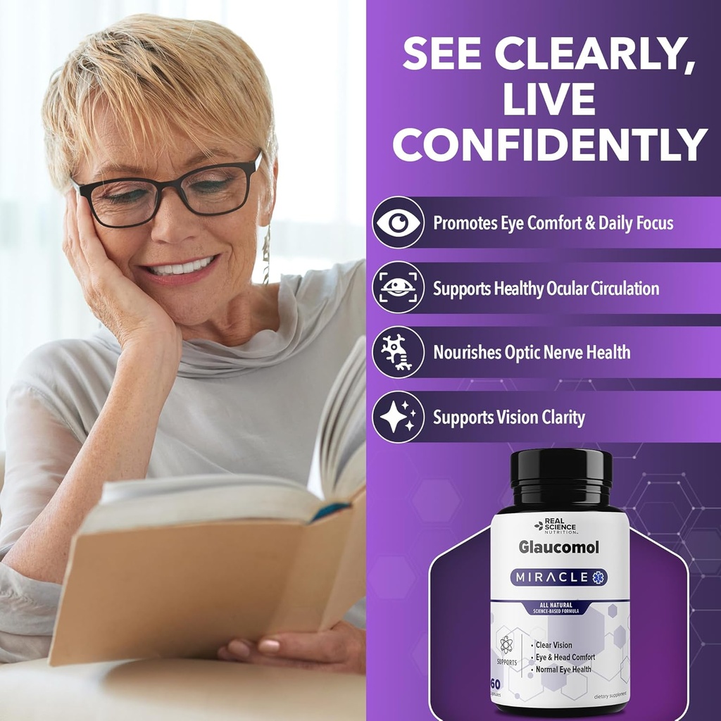 Offers Glaucomol Miracle - an All Natural Supplement - Vitamins for Vision Clarity, Vision Support Supplement, and Eye Health 3