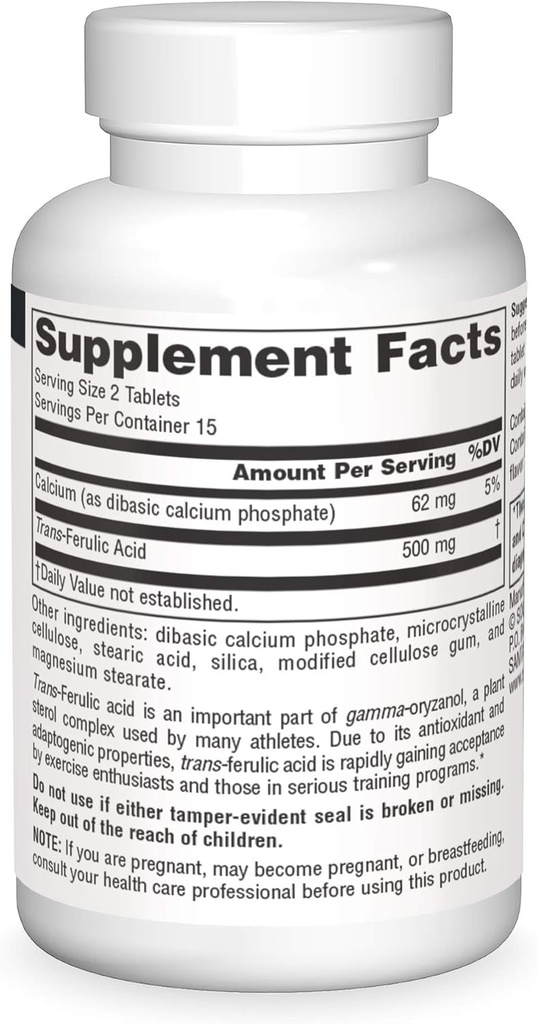 Source Naturals Trans-Ferulic Acid 250mg, 30 Tablets 4