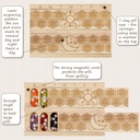 Chengu Wood 7 Day Weekly Pill Organizer Vitamin Dispenser Wooden Pill Case Container Box for Vitamin Fish Oil Pills Supplements, Arthritis Friendly, Outdoor Travel 5