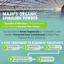 MAJU's Organic Spirulina Powder (2 Pound), Dark Rich Green, Non-Irradiated, Non-GMO, Vegan, Gluten-Free, Jumbo Size 3