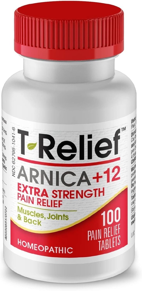 T-Relief Extra Strength Pain Relief Arnica +12 Natural Relieving Actives for Back Pain Joint Soreness Muscle Aches & Stiffness, Whole Body Fast-Acting Relief for Women & Men - 100 Tablets 2