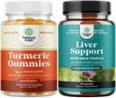 Bundle of Turmeric Curcumin Immune Support Gummies and Liver Cleanse Detox & Repair Formula - Joint Support and Advanced Skin Care - with Milk Thistle Dandelion Root Turmeric and Artichoke Extract 2