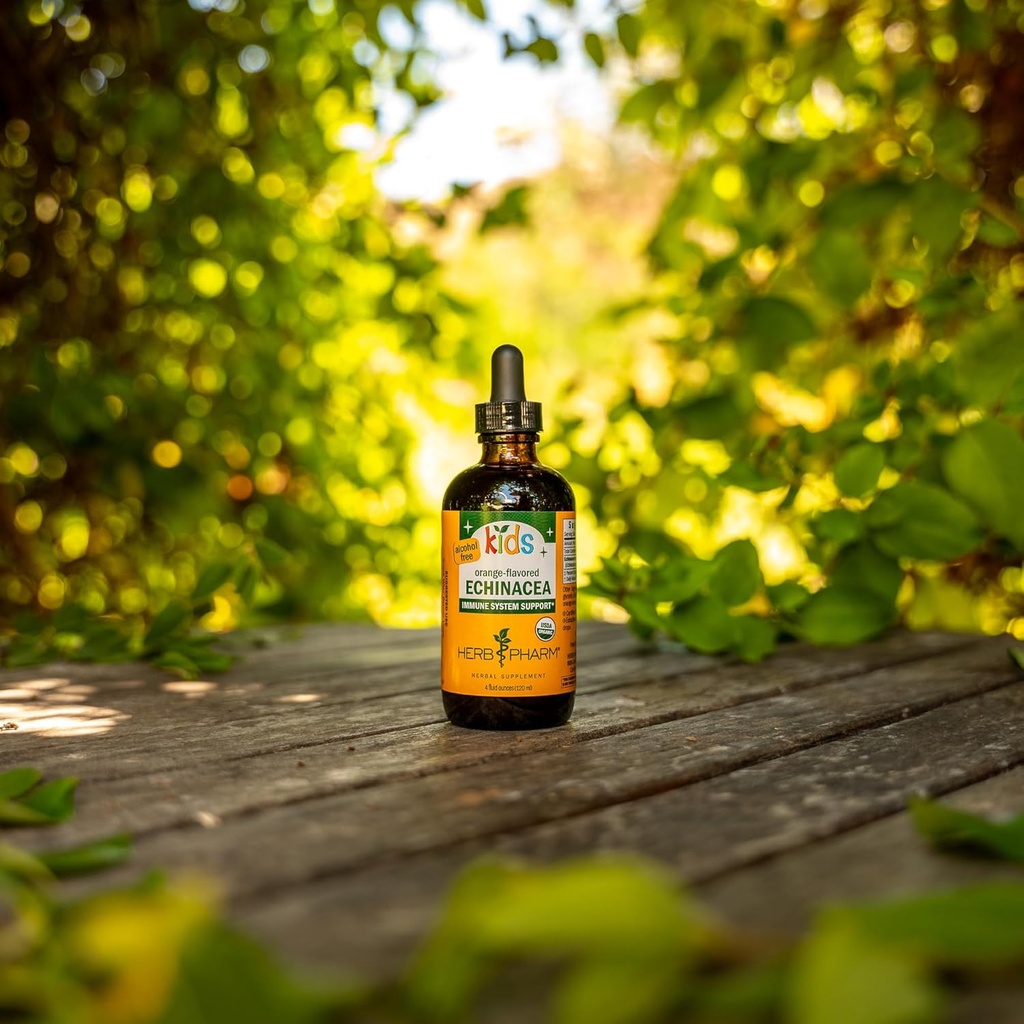 Herb Pharm Kids Certified-Organic Alcohol-Free Echinacea Glycerite Liquid Extract, 4 oz 5