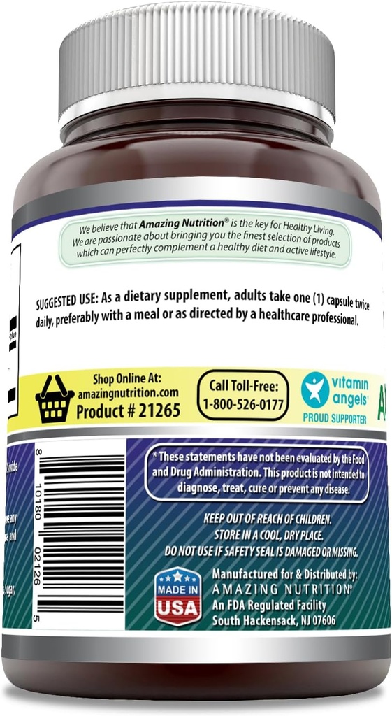 Amazing Formulas Alpha Lipoic Acid | 600 Mg Per Serving Supplement | Capsules | Non-GMO | Gluten Free | Made in USA (Unflavored) 4