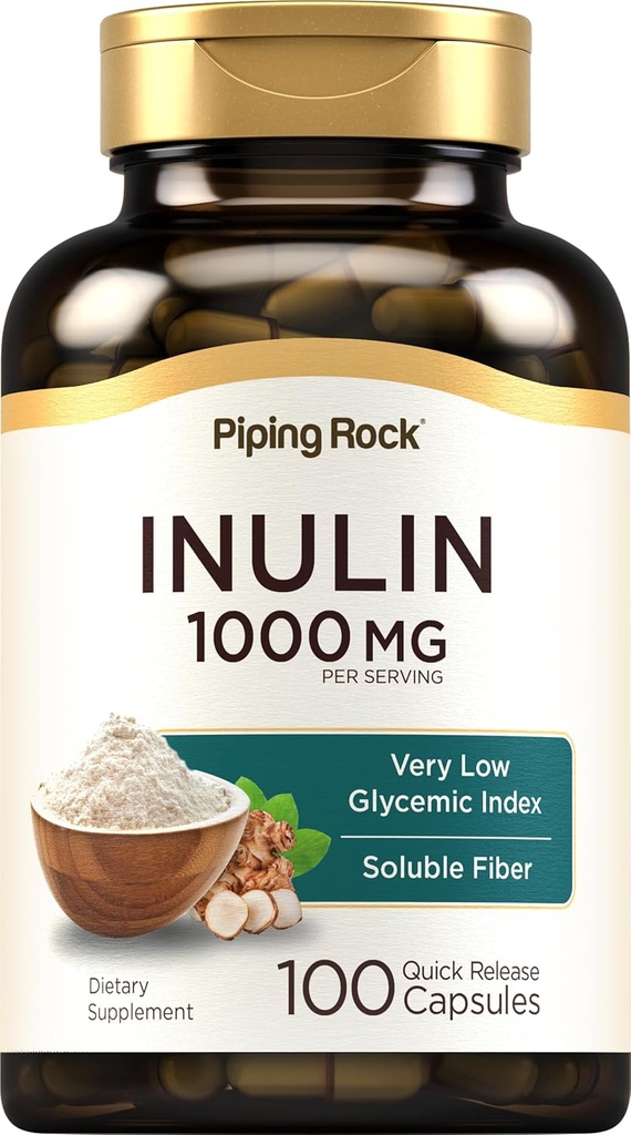Piping Rock Organic Inulin Capsules 1000 mg | 100 Count | Low Glycemic Index | Soluble Fiber Supplement | Non-GMO, Gluten Free 2