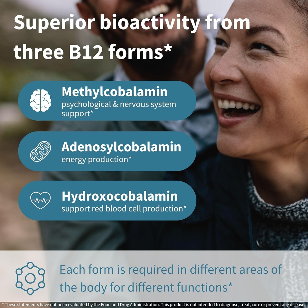 Igennus Triple Vitamin B12 Complex 5000mcg, Liquid Sublingual Spray, 45 Servings, Methylated Methylcobalamin, Adenosylcobalamin & Hydroxocobalamin, High Strength & Clean, Natural Cherry Flavor, Vegan 4
