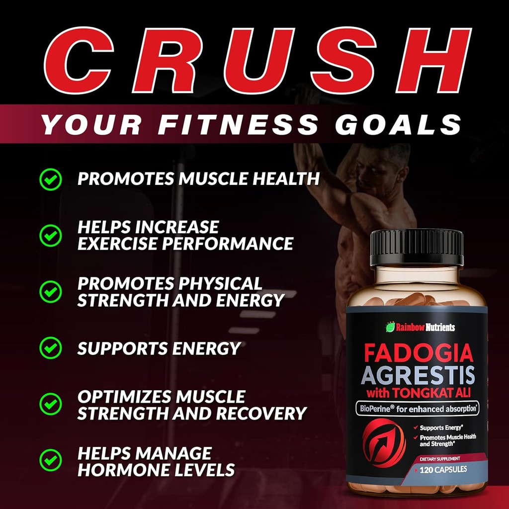 115,000mg Fadogia Agrestis with Tongkat Ali + BioPerine® [Max Absorption] - Supports Stamina, Strength, Focus, Muscle Health & Recovery, Drive & Performance - Non-GMO & Made in USA - 120 V Capsules 4