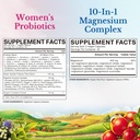 Vitalitown Magnesium + Probiotic Bundle (Pack of 2) | 10-in-1 Magnesium Complex & Women’s Probiotics 120 Billion CFUs | 90 Magnesium Caps & 30 Probiotic Caps 3