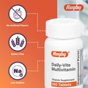 Rugby Daily-Vite Multivitamin - Daily Vitamin Supplement - 100 Tablets (1 Pack) 4