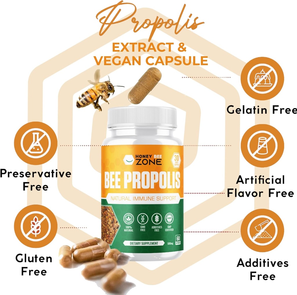 Bee Bread & Bee Propolis Capsules Vitality Pack 6