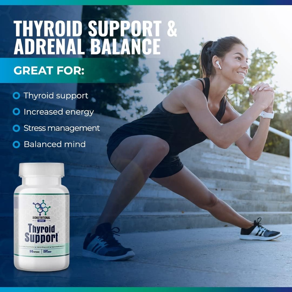 Thyroid Support - Ltyrosine, Iodine, Vitamin B12 Complex, Zinc, Selenium, Ashwagandha, Copper & More 30 Day Supply 2