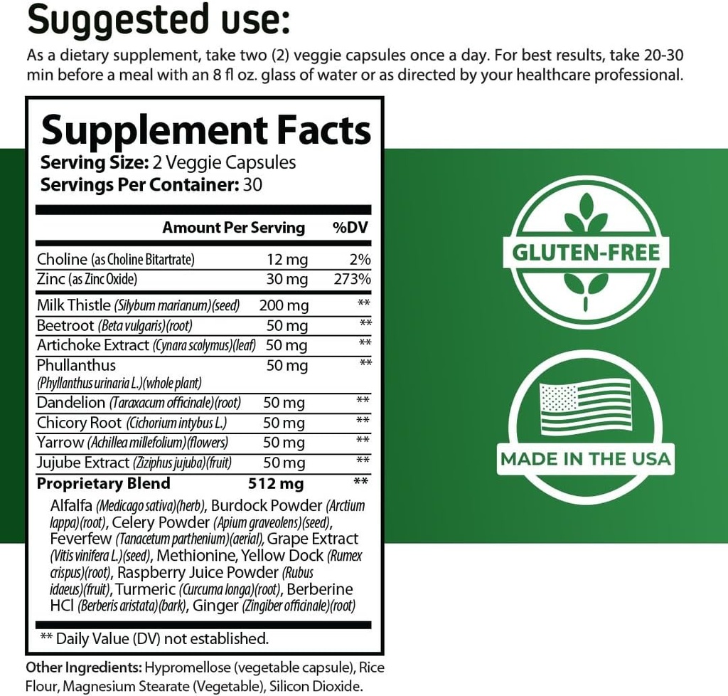 Urgent Liver 911 Herbal Liver Support Supplement Liver Cleanse Detox & Repair Formula with Milk Thistle Silymarin Dandelion Root and Artichoke Extract for Liver Health, 60 Capsules (6) 5