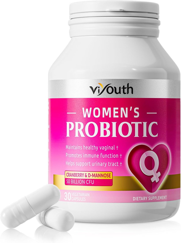 Probiotics for Women, 50 Billion CFU, 15 Unique Strains for Women Cranberry Extract & D-mannose, Promote Intestinal Health PH Balance Vaginal Probiotics for Digestive Health - 30 Capsule 2