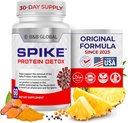 Spike Protein Detox - Spike Support Supplement for Protein Balance - Unflavored 3-in-1 Blend with Nattokinase 4000Fu, Bromelain 500mg, Curcumin 1000mg - Made in The USA - 60 Capsules, 30 Day Supply 2