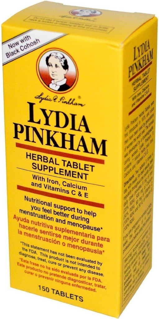 Lydia Pinkham Herbal Tablet Supplement 150 Tablets (Pack of 2) 2