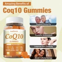 2 Pack 500MG Coq10 Gummies - 3X Better Absorption, Plus Omega-3, Magnesium, Vitamin B3 & Zinc - Coenzyme Q10 Supplements for Heart Health, Cellular Energy & Antioxidant, Vegan, 120 Counts 6