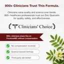 Sandhu's Zinc Quercetin 120 Vegetarian Capsules (Pack of 2) | Zinc Supplements for Antioxidant Immune Support for Men and Women | Gluten, Soy, Dairy Free 5