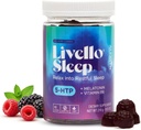 Livello Sleep Wild Berry Gummies - 60 Servings Natural Sleep Support with 5-HTP, Melatonin, and Vitamin B6 for Peaceful Night, Vegan & Gluten-Free 2