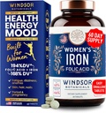 WINDSOR BOTANICALS Liquid Iron Supplements for Anemia - Folic Acid, Vitamin C, Vegan Blood Builder and Anemia Supplement - 2 oz Orange Flavor Gentle Iron Drops for Women 2