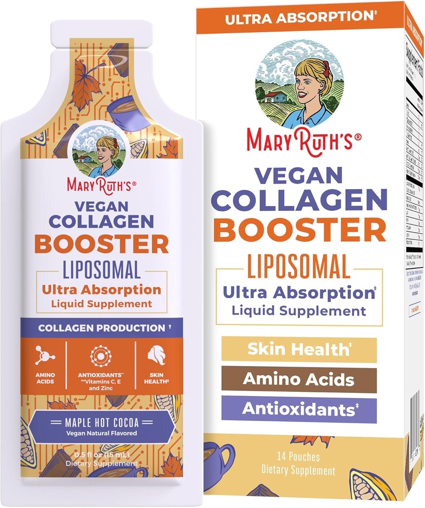 MaryRuth Organics Collagen Booster Liposomal | Sugar Free | Liquid Collagen Booster with VIT C, E, Zinc,Copper&Silica | Skin Care&Joint Support Supplement | Vegan | Non-GMO | Gluten Free | 14 Serving 2