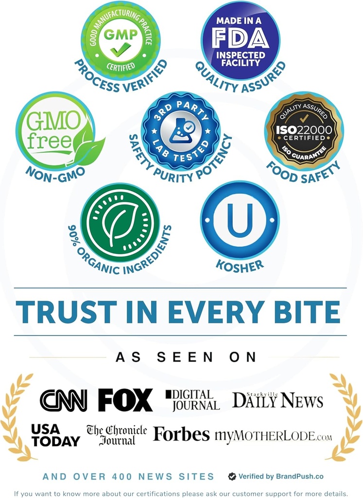 Lunakai USA Made Vitamin B12 Gummies for Adults 50+, Non-GMO B12 for Energy & Vitality Boost, Delicious Orange Flavor, 60ct 3