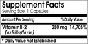 B-2 Vitamin 250mg ~ 100 Capsules - No Additives ~ Naturetition Supplements 3