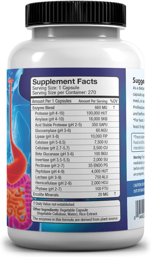 Gluten Free Digestive Enzymes - 270 Count 5