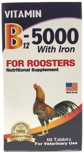 B12-5000 with Iron for Roosters 60 Tabs 2