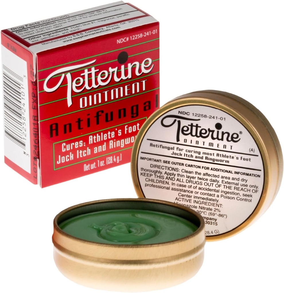 Tetterine Ointment 1 Ounce Tin Can 2