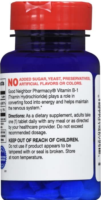 Good Neighbor Pharmacy Vitamin B-1 100mg Tablets, 100 Count 4
