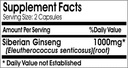 Siberian Ginseng 1000mg ~ 100 Capsules - No Additives ~ Naturetition Supplements 3