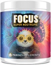 Underground Bio Labs Panda Supps Focus Super Nootropic 3.0, Energy, Clarity, Mood,Creativity,Vision, 300MG Alpha GPC,1.5G L-Tyrosine, Lions Mane, AstraGin™ (30 Servings) (Peach Mango 3.0) 2