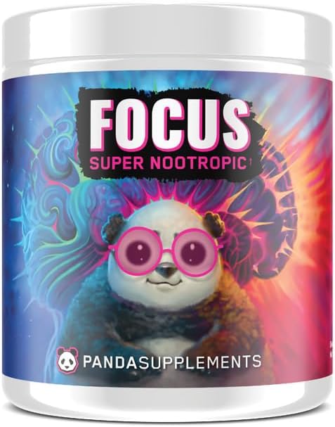 Underground Bio Labs Panda Supps Focus Super Nootropic 3.0, Energy, Clarity, Mood,Creativity,Vision, 300MG Alpha GPC,1.5G L-Tyrosine, Lions Mane, AstraGin™ (30 Servings) (Peach Mango 3.0) 5